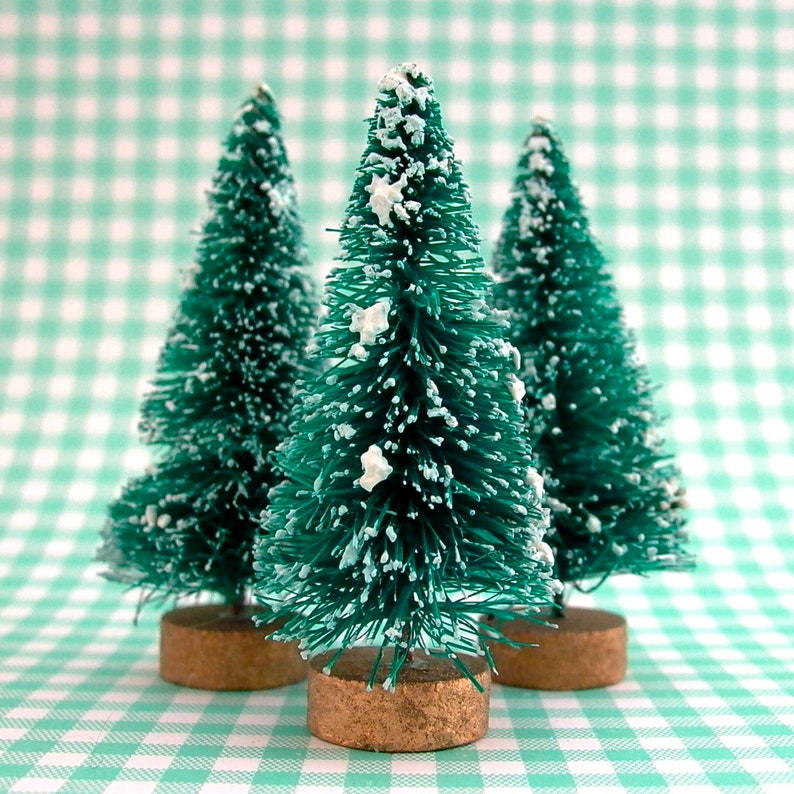 Small Bottle Brush Trees 5 2.5 Sisal Tree Etsy