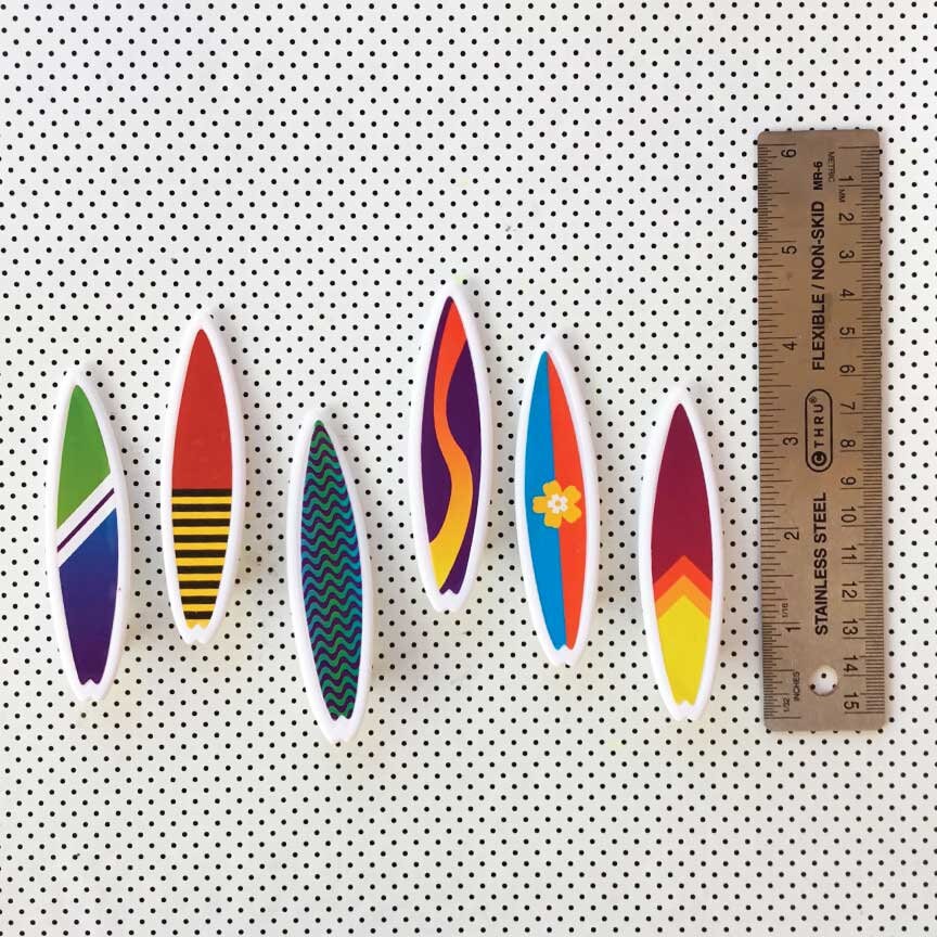36 Decorazioni Per Torte A Tema Surf, Topper Per Cupcake In Cartone, 2,5x10 Cm. Ideali Per Feste Estive E Compleanni A Tema Sportivo. - copertina