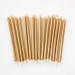 Tall Gold Birthday Candles, 16 Five-Inch Gold Tapers, Long Metallic Gold Party Birthday Cake Candles, Gold Cake Toppers 