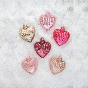 Heartfelt Lg Striped Heart Ornaments, Anniversary Gift Tree Decoration