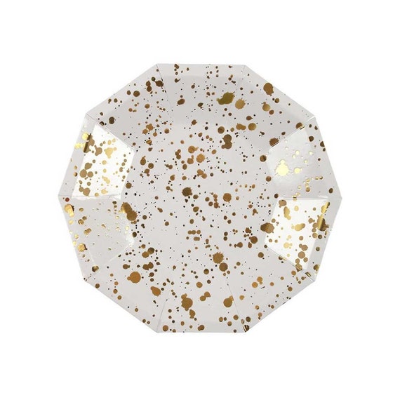 Small Gold Plates Wedding Reception Bridal Shower Etsy
