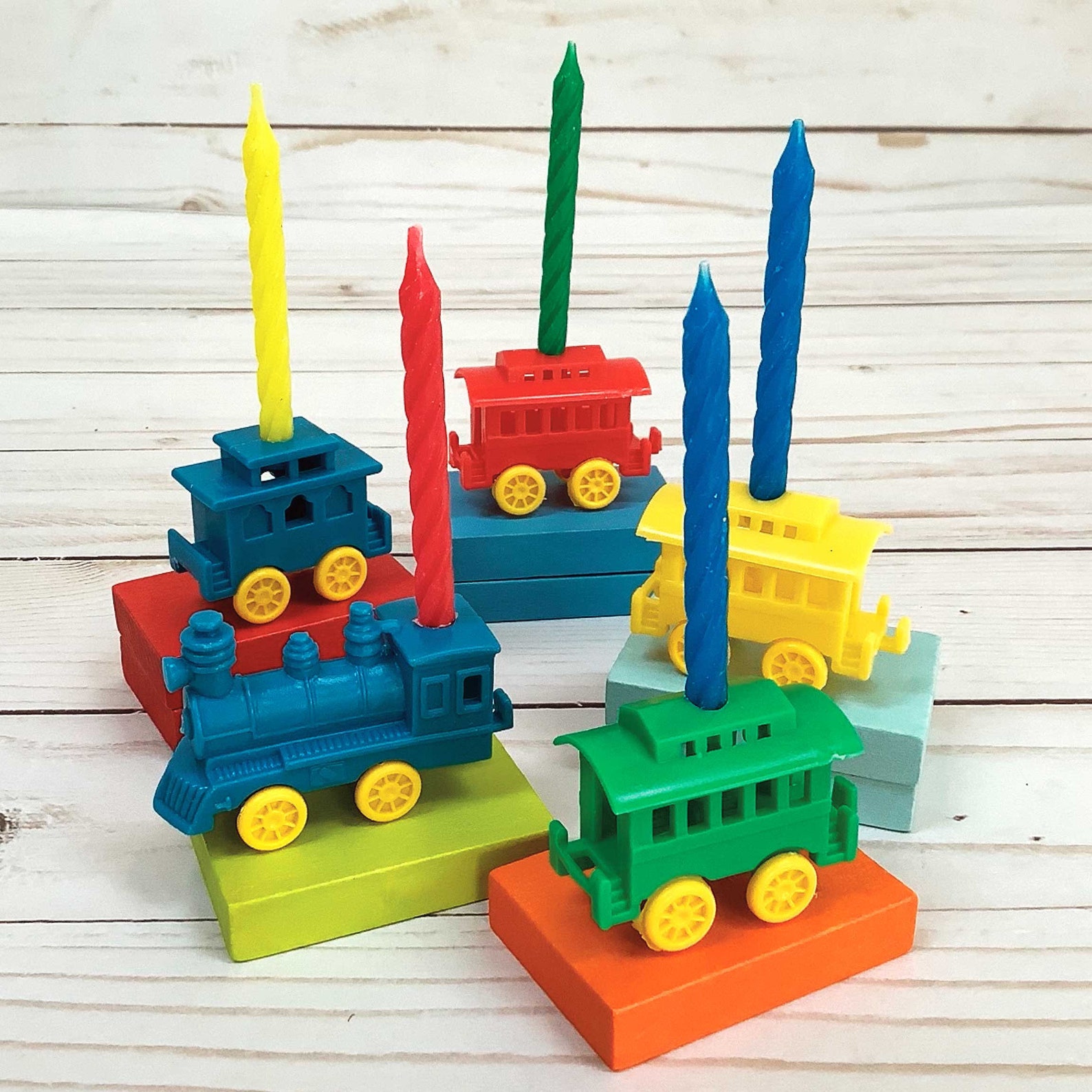 Train Candle Holders Plastic Train Candle holder Birthday Etsy