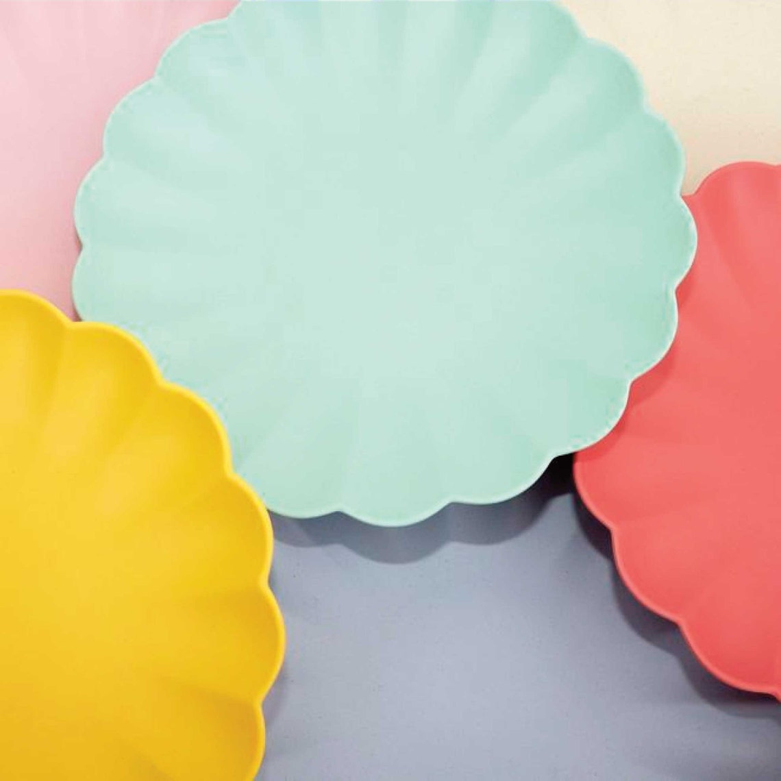 Bamboo Party Plates Reusable 7.75 Plate Multicolor Etsy