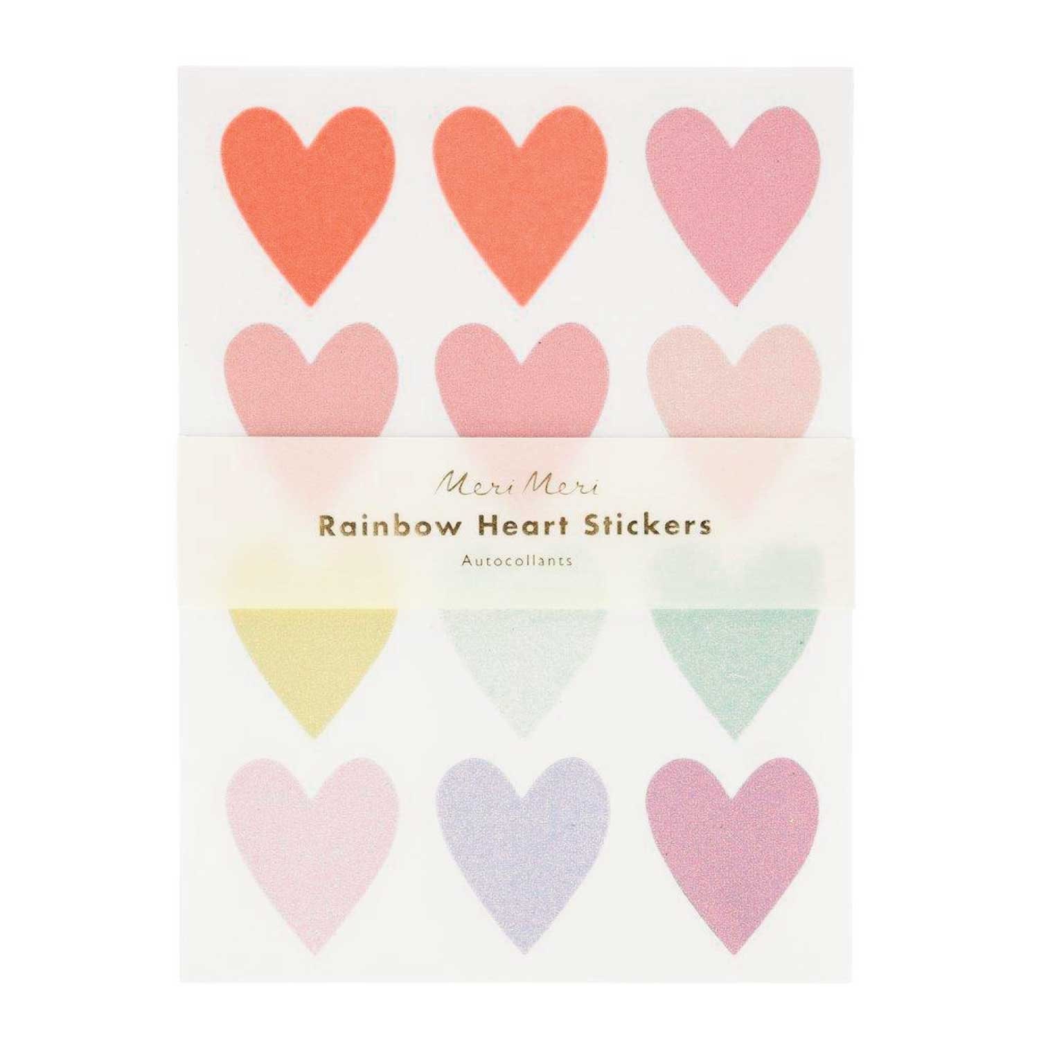 Pastel Heart Glitter Stickers 120ct Rainbow Pink | Etsy