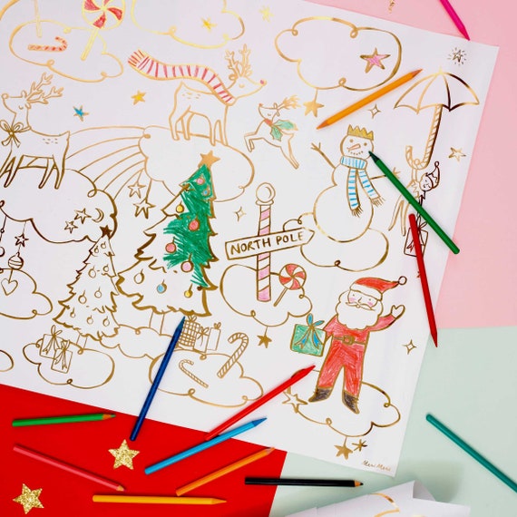 Weihnachtliche Malposter für Kinder, Luxus Kunst Geschenk - .de