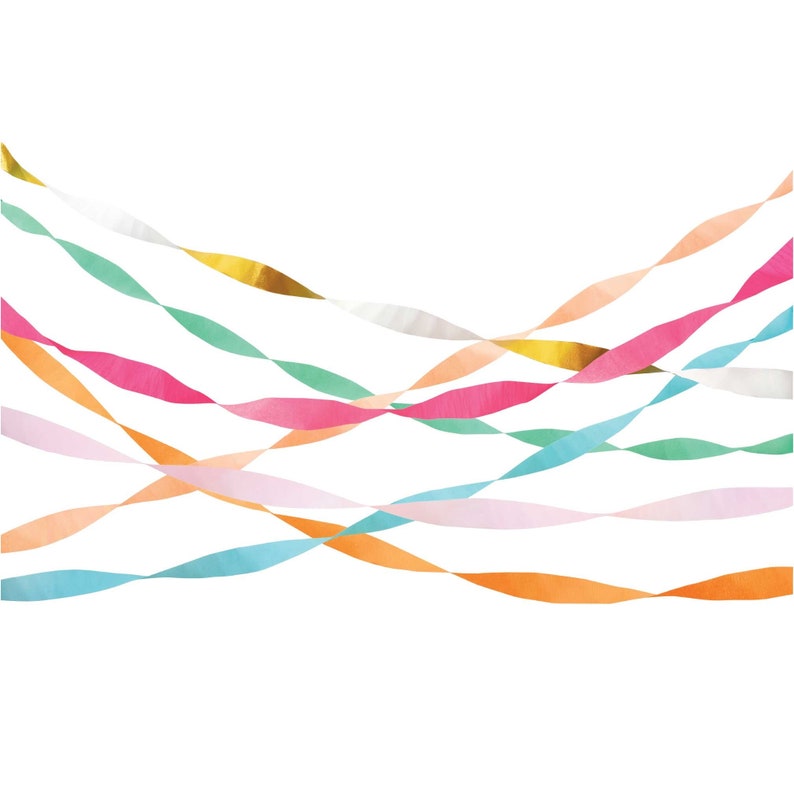 Bright Crepe Paper Streamers Birthday Decor Fringe Backdrop Etsy