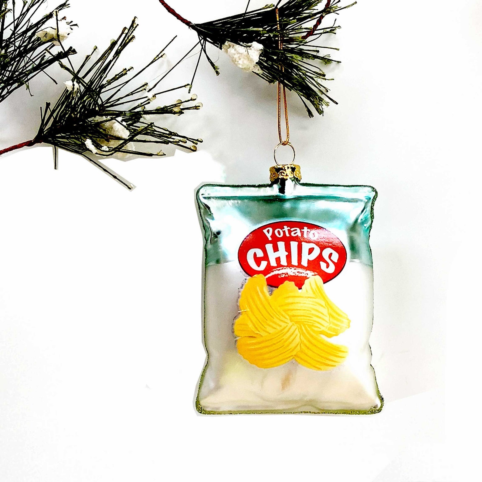 Potato Chip Ornament Chips Ornaments Junk Food Christmas Etsy