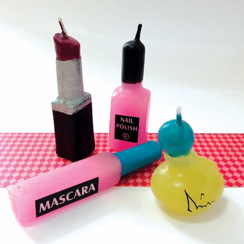 Makeup Candle Set Birthday Candles Spa Glamour Make up Etsy