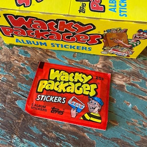 1986 Topps Wacky Packages Trading Cards, Unopened Pack of 5 Parody Stickers, RARE Limited test series