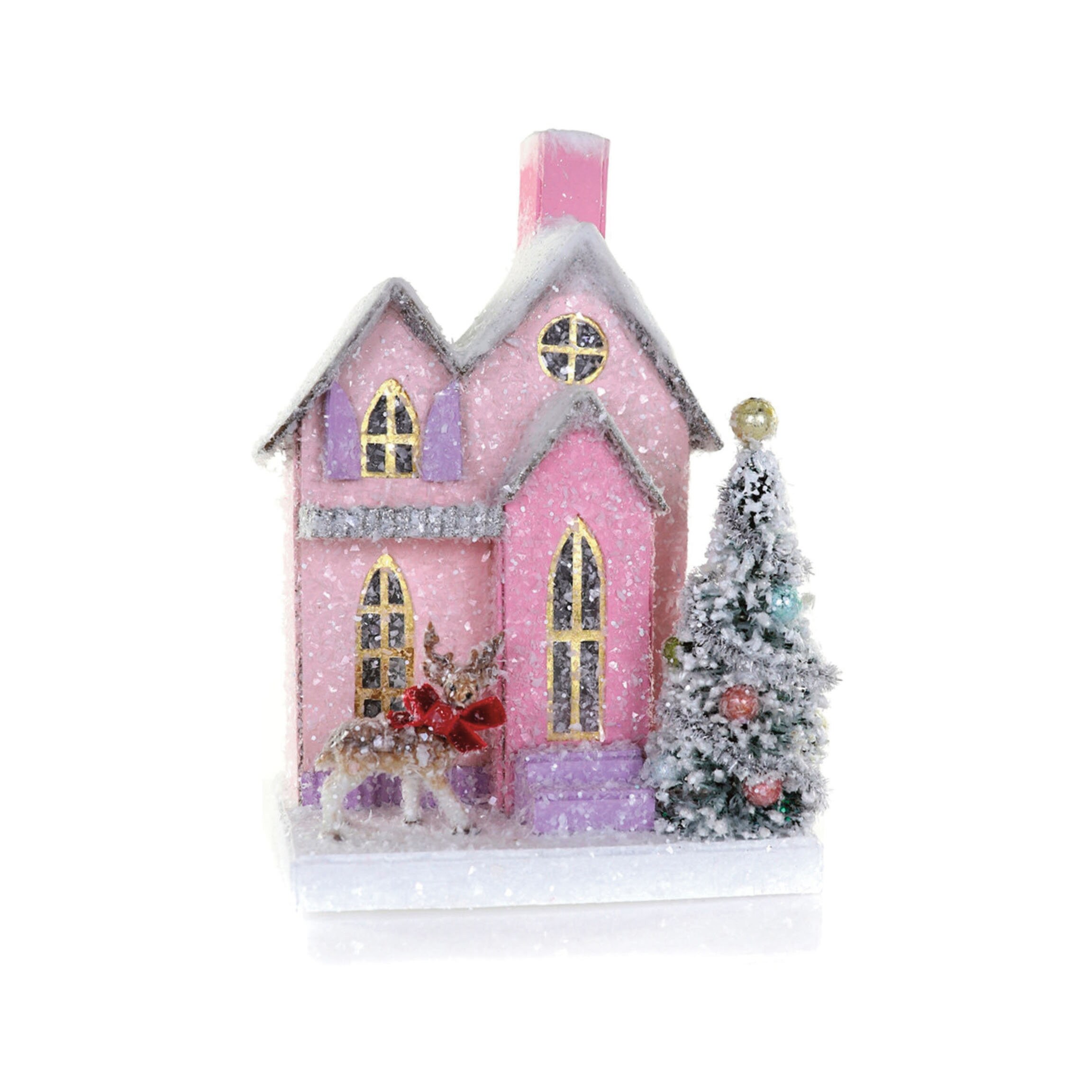 Cody Foster Christmas Light Up House, Glitter House, Winter Cottage,  #HOU-348