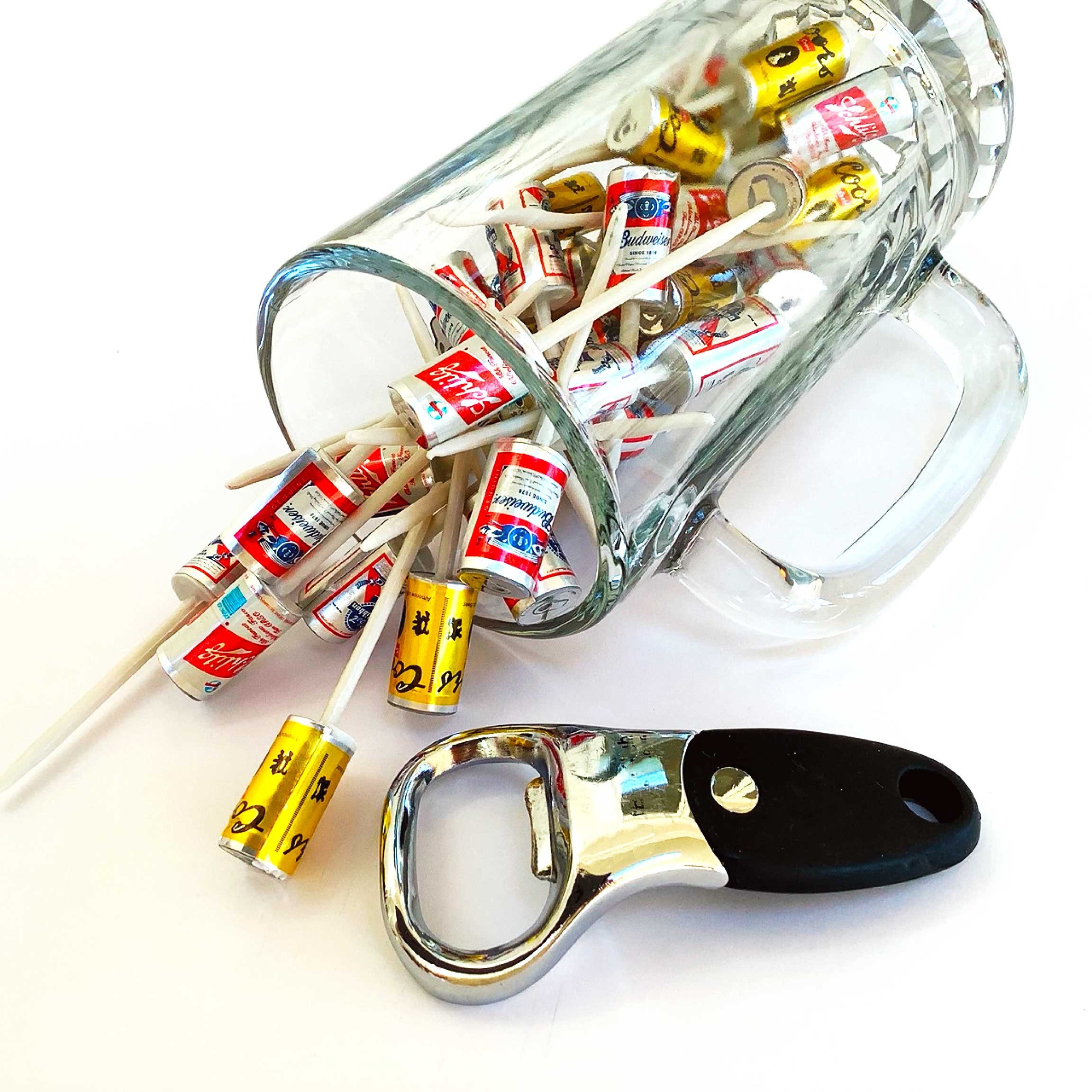 Beer Can Cake Toppers 12 Beer Cupcake Picks Etsy