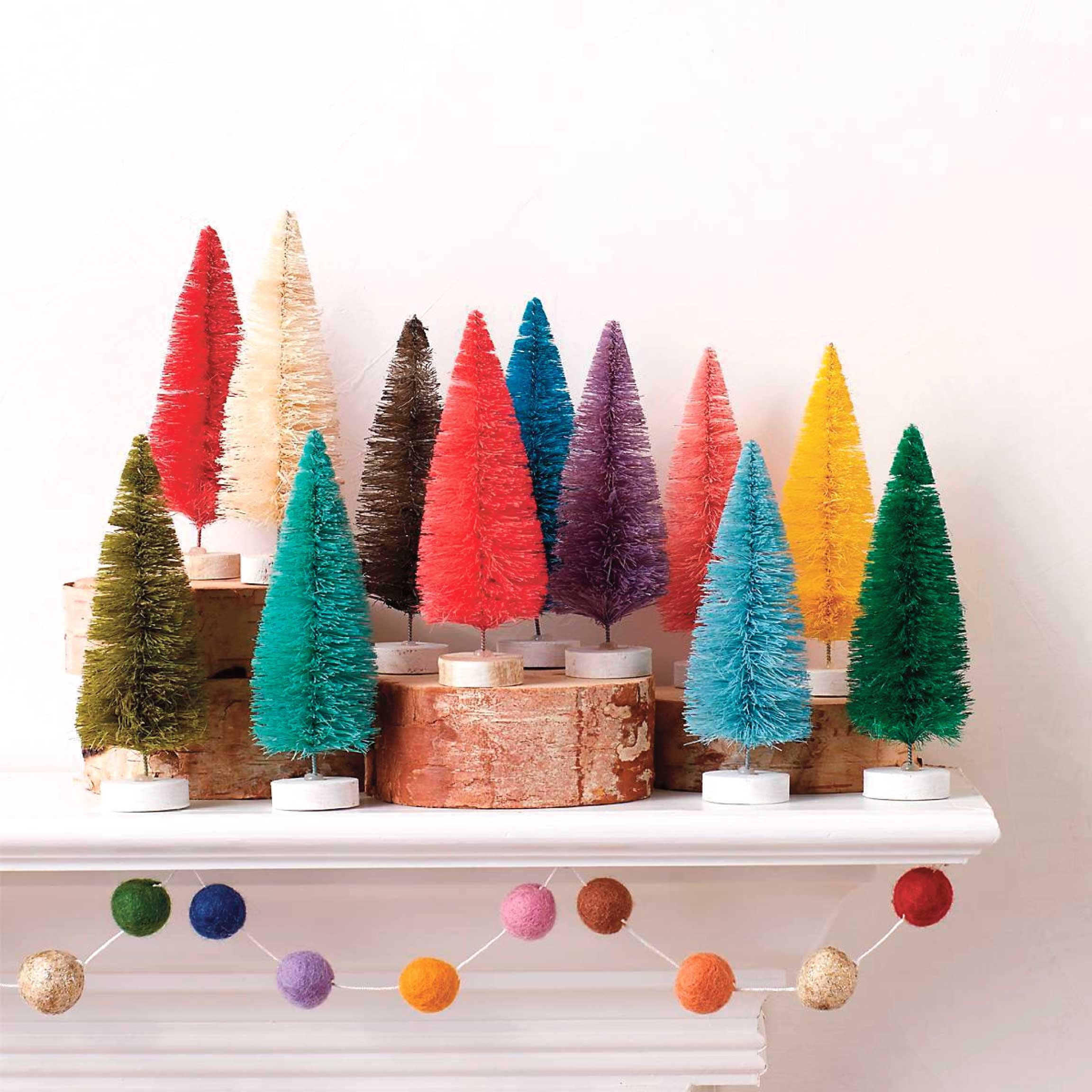 Bottlebrush Tree Decorating Ideas - Christmas Bottlebrush Trees