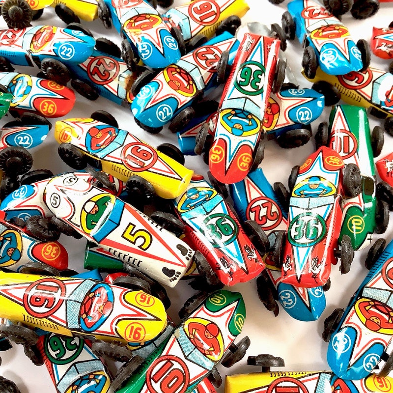 Tin Race Toy Cars - Etsy