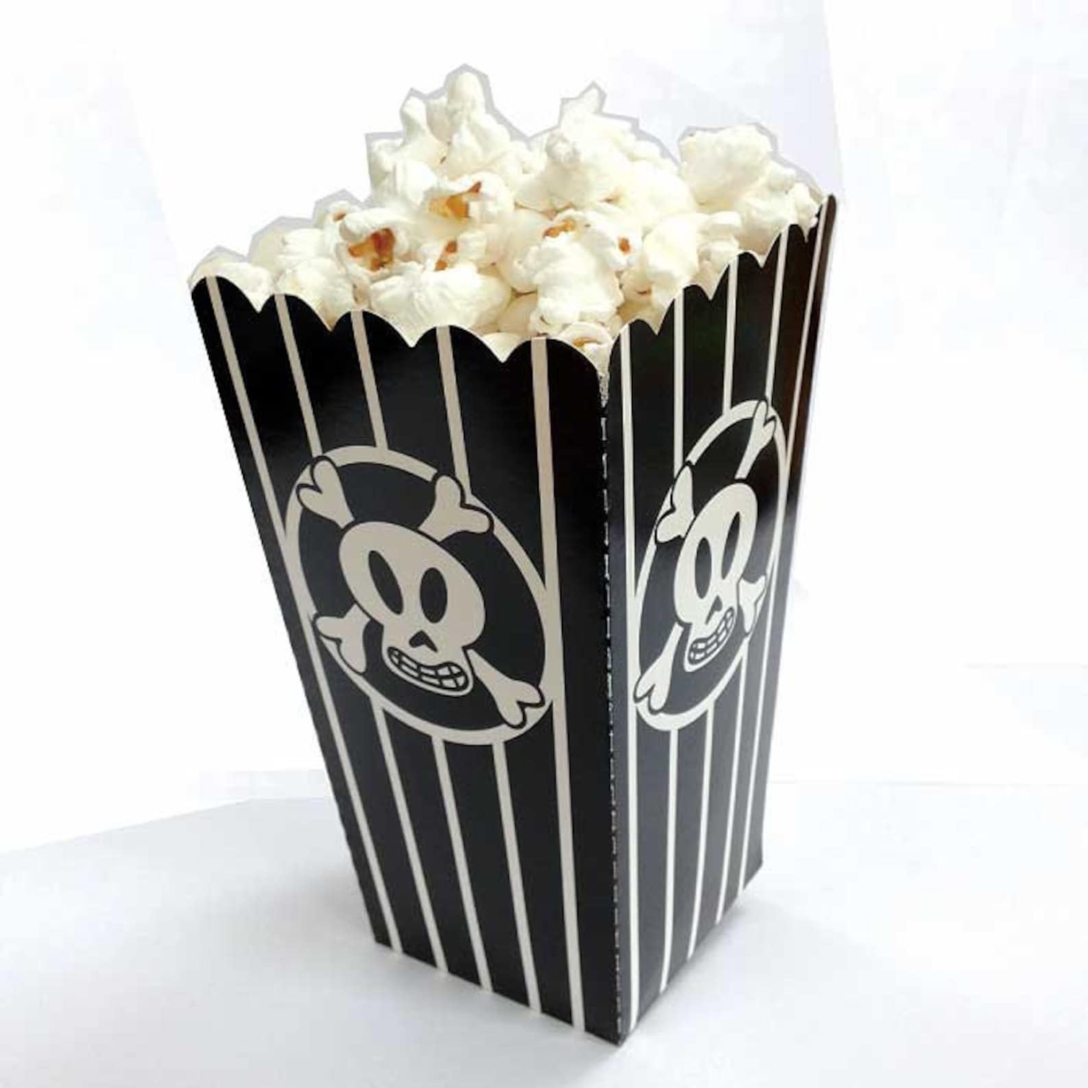 Halloween Popcorn Box 6 Trick or Treat Box Skull and Etsy