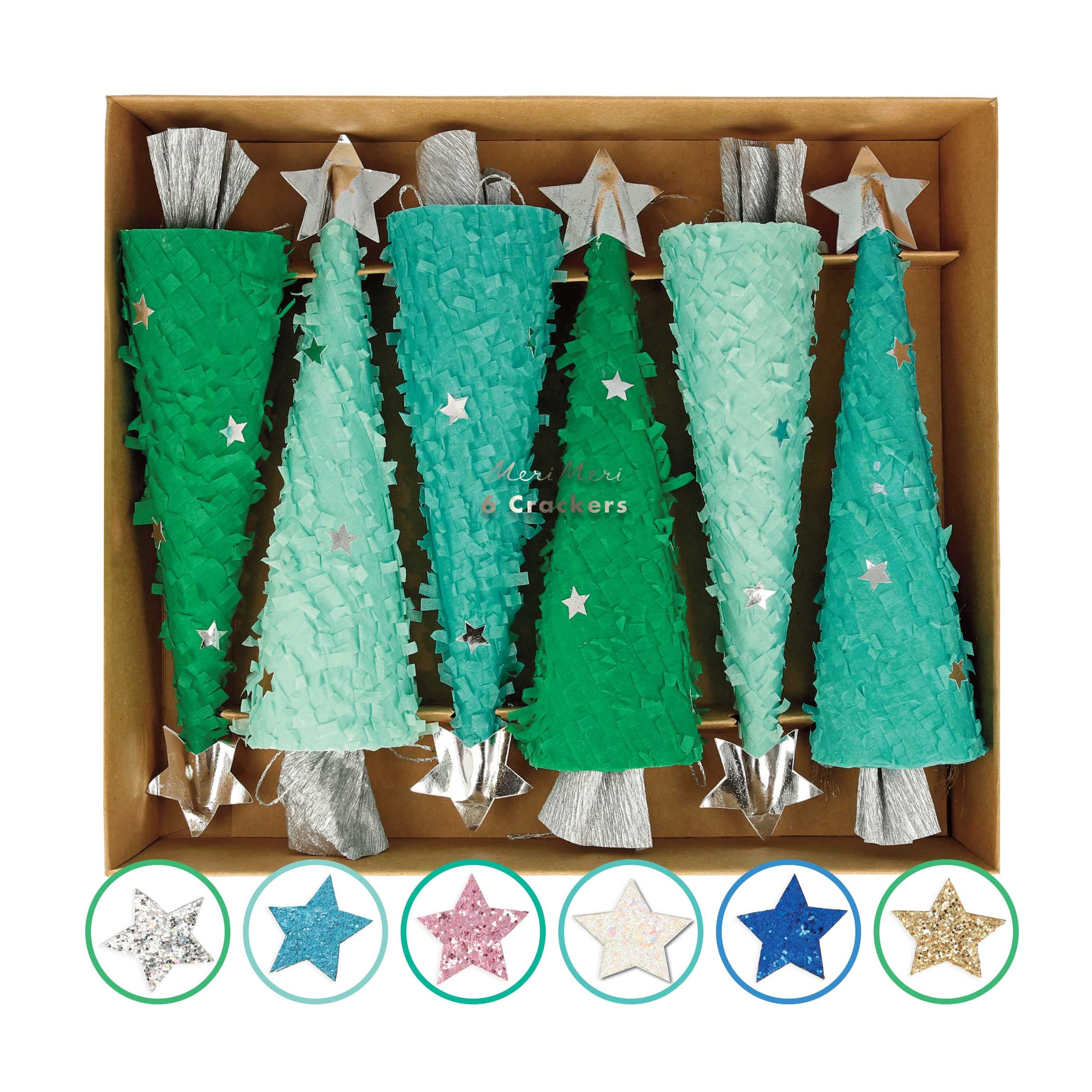 Christmas Tree Crackers Holiday Party Poppers Xmas Table Etsy
