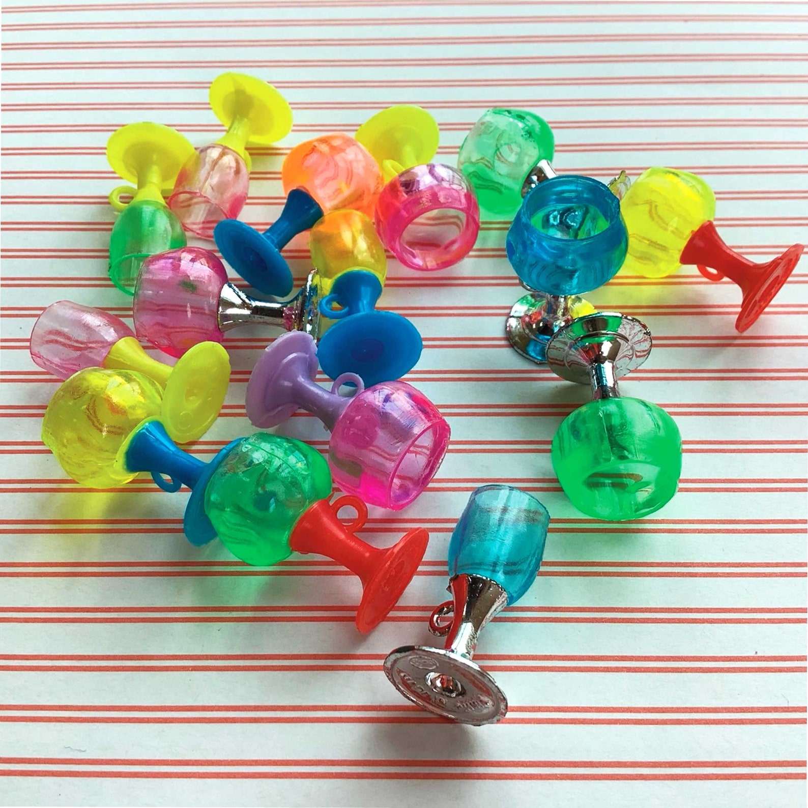 12 Wine Glasses Goblet Charms Miniature Plastic Wine Cups in Etsy