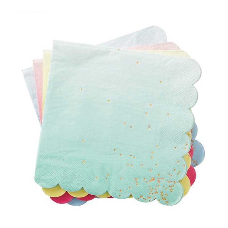 Ombre Napkins Large Pastel Paper Napkins with Gold Confetti Etsy