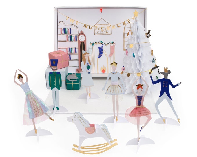 Nutcracker Advent Calendar Ballet Gift Paper Doll Characters Etsy