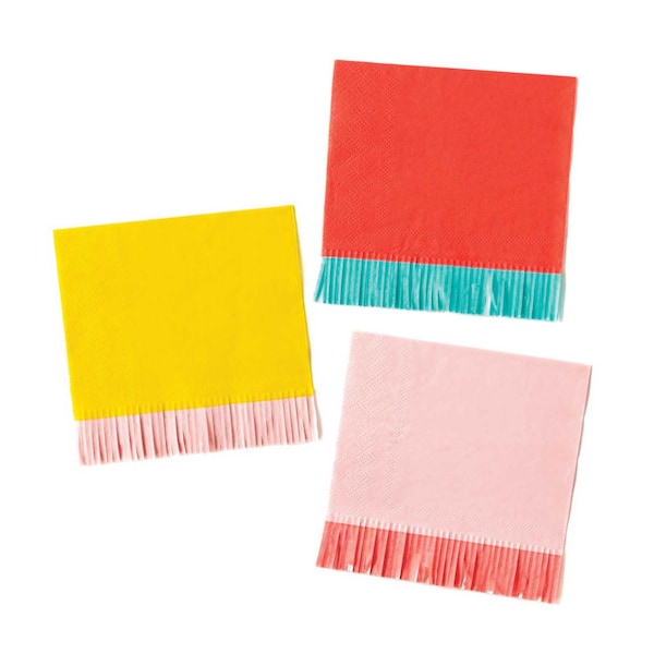 Fringed Fiesta Cocktail Napkins Etsy