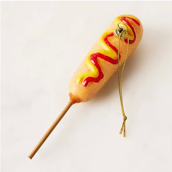 Corndog Ornament, Corn Dog Food on a Stick