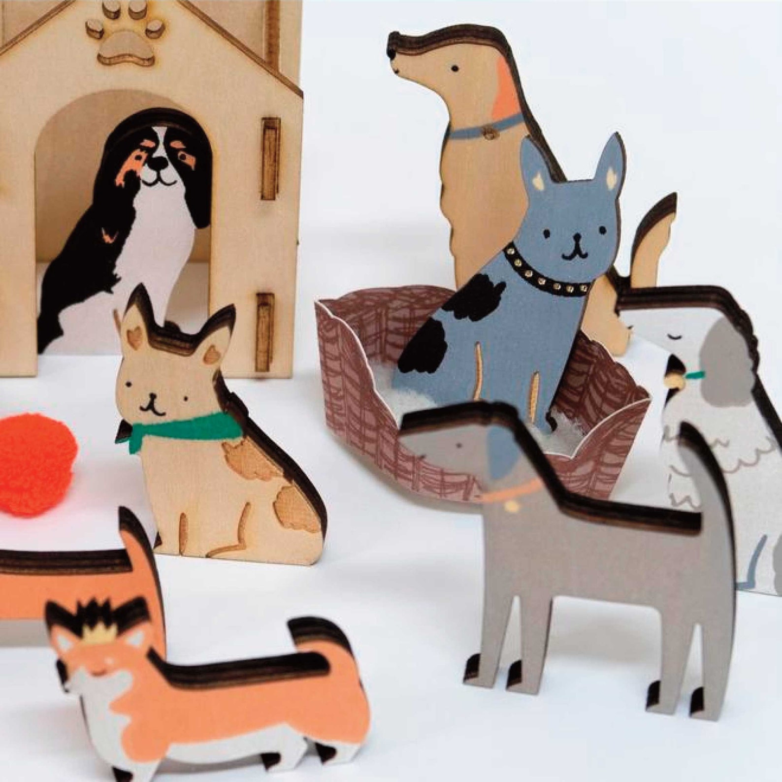 Dog Advent Calendar Suitcase Wooden Christmas Decor Etsy