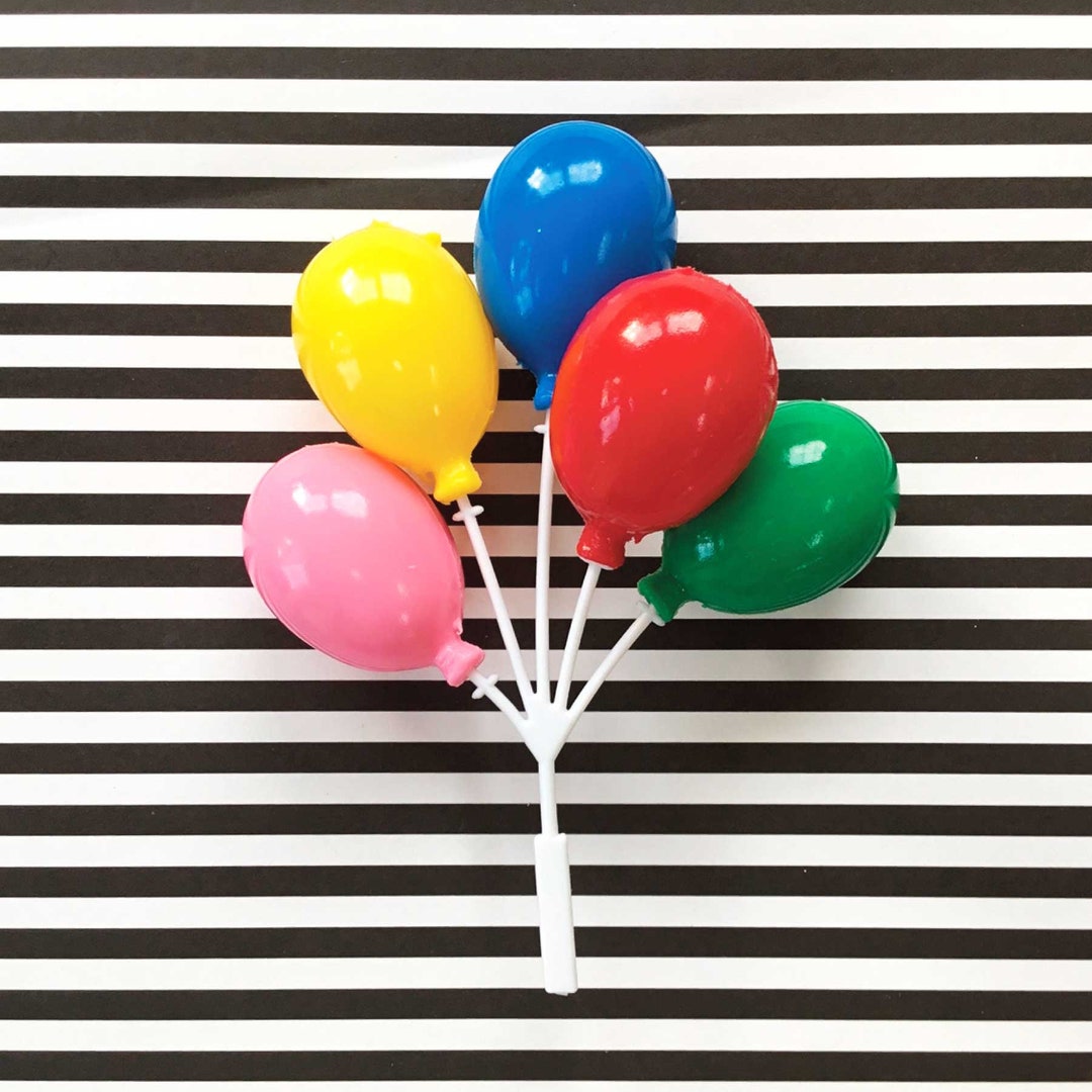 Colorful Balloon Cake Toppers: Reusable Party Decor (set of 3) - Etsy