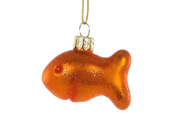Enfeite de biscoito Goldfish, petisco natalino.