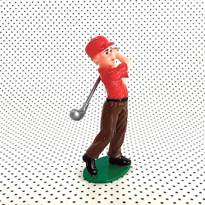 Golfer Cake Topper, Golfing Miniature
