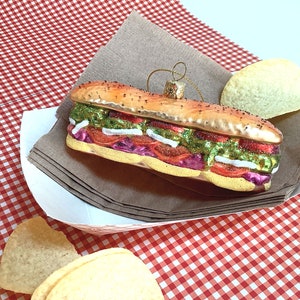 Deluxe Sub Sandwich Ornament, Hoagie Christmas
