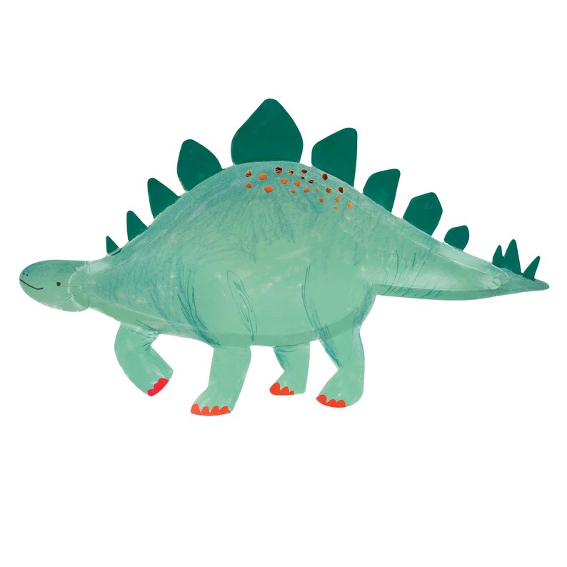 dinosaur with 2 rows of plates on back