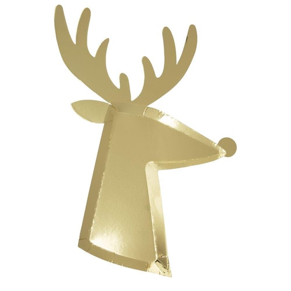 Rudolph Reindeer Rosy Red 12 inch Glossy Ceramic Holiday Covered Plate