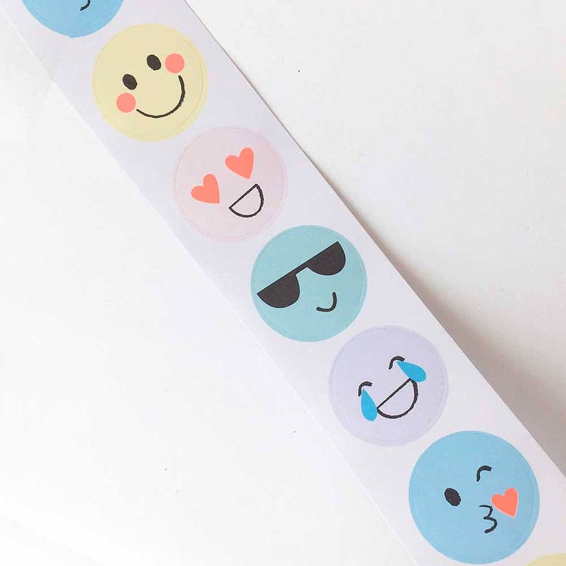 Emoji Stickers On a Roll by Meri Meri Fun Stickers Cute image 1