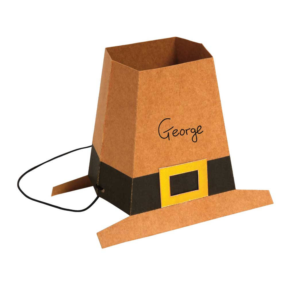 Thanksgiving Pilgrim Hat Place Cards 