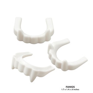 Vampire Fangs Cake Toppers, Monster Teeth, Halloween Cupcake Decorations (set of 12)