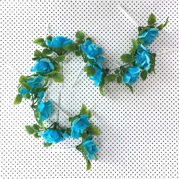 Blue Flower Garland Etsy