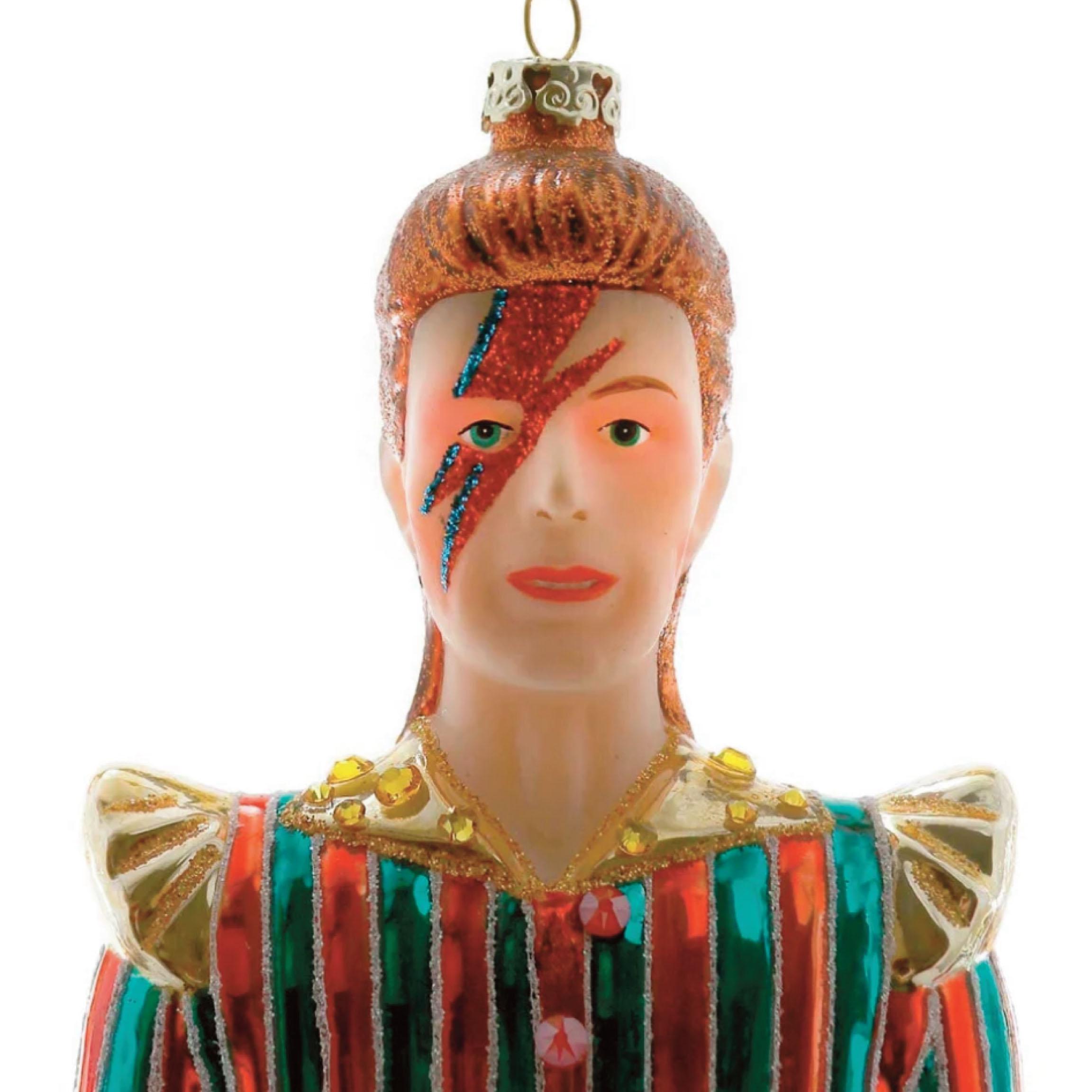 David Bowie Ziggy Stardust Glass Ornament - Etsy
