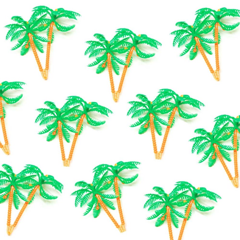 Tropical Palm Tree Cake Toppers Miniature Palm Trees Cupcake - Etsy