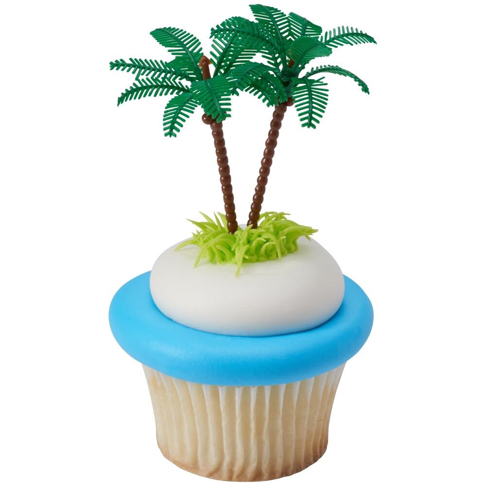 Palm Tree Cake Toppers Miniature Trees Cupcake Picks & Craft Etsy