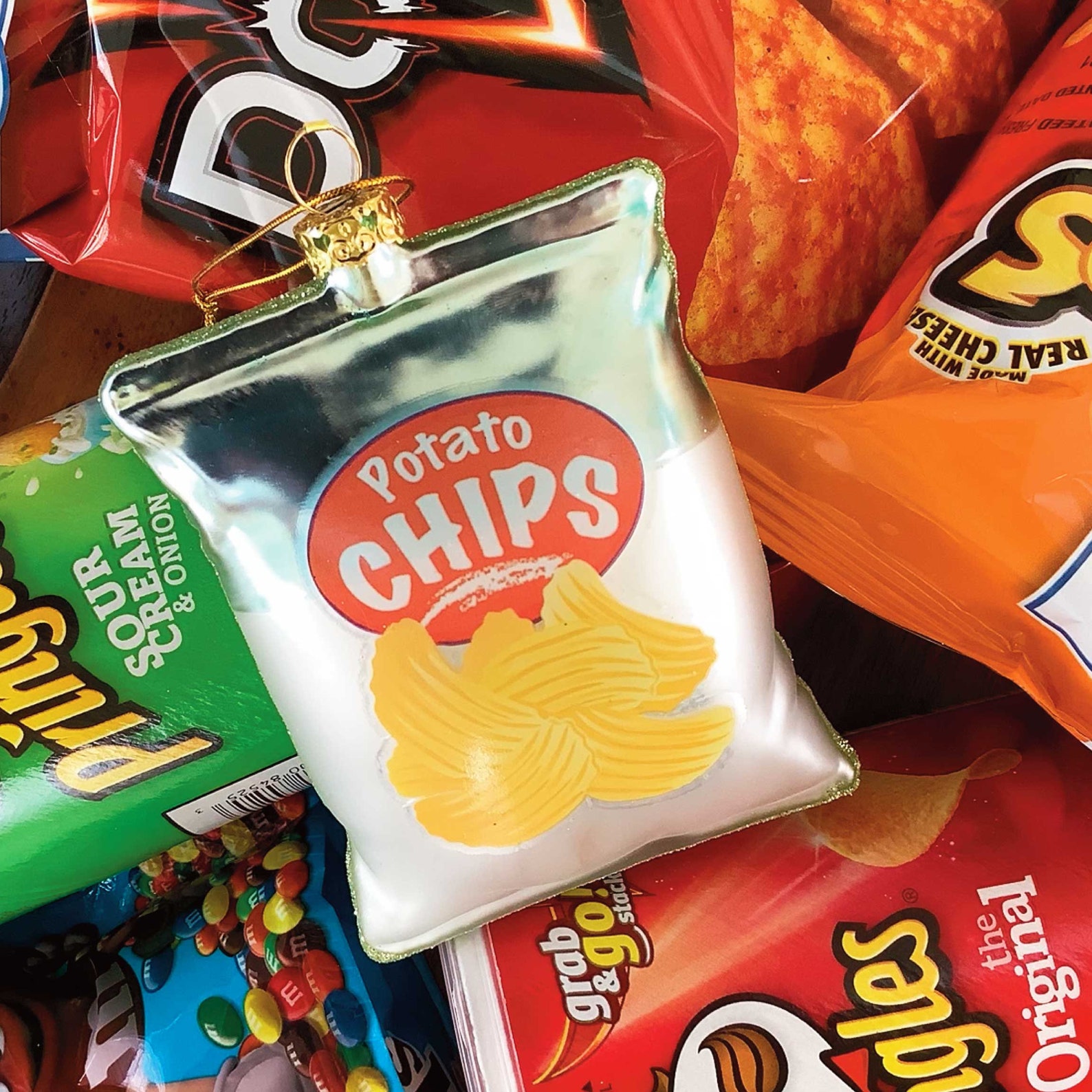 Potato Chip Ornament Chips Ornaments Junk Food Christmas Etsy