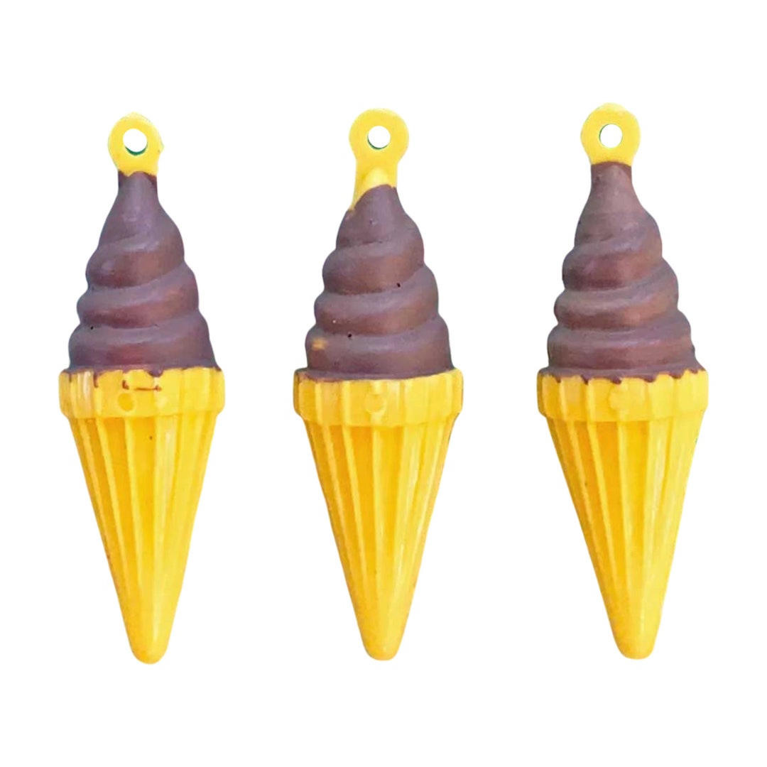 6 Chocolate Ice Cream Cone Charms Vintage Gumball Prizes Etsy