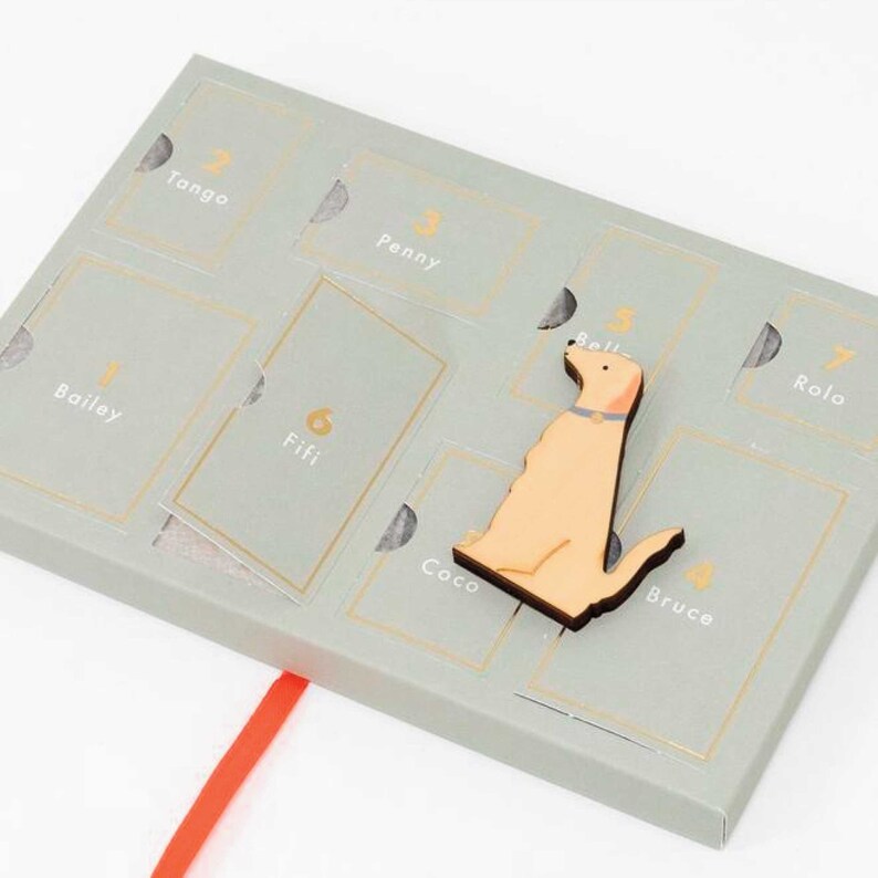Dog Advent Calendar Suitcase Wooden Christmas Decor Etsy