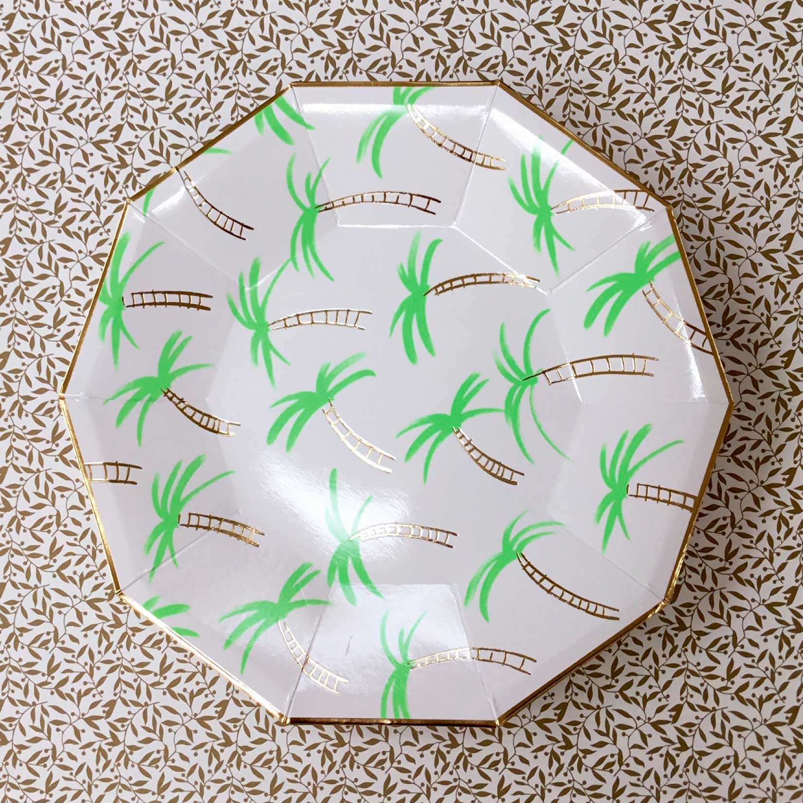 Palm Tree Plates Tropical Party Supplies Meri Meri Etsy