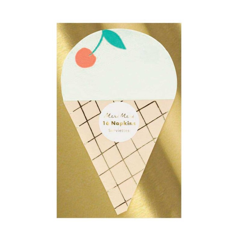 Ice Cream Napkins Frozen Treats Paper Napkins Pastel Party Etsy