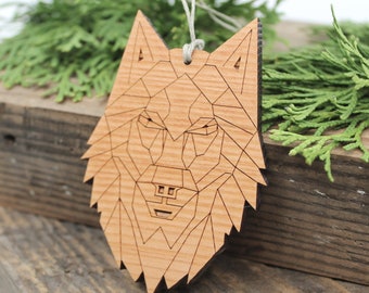 Wolf Head Ornament