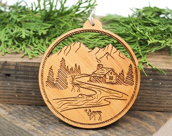 Riverside Cozy Cabin Ornament