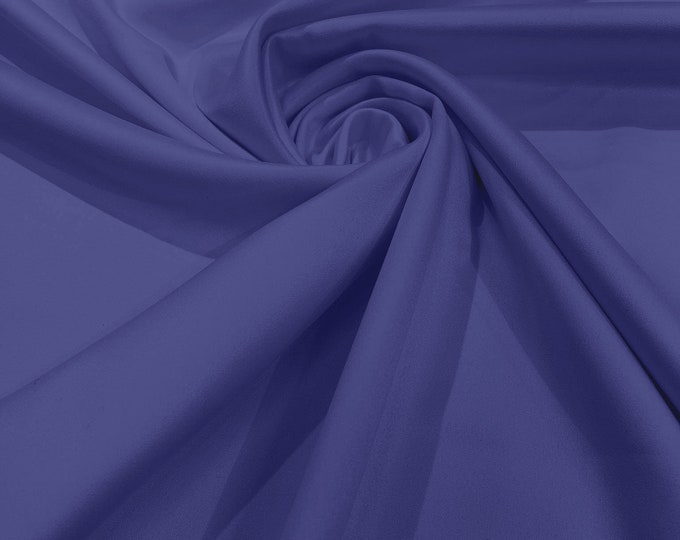 Dark Lavender Matte Stretch Lamour Satin Fabric 58" Wide/Sold By The Yard. New Colors