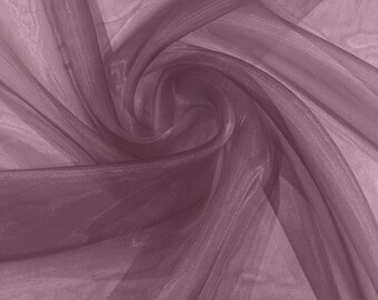 Mauve Crystal Organza Fabric, Sheer Polyester, 58/60" Wide | Cosplay Costumes, Skirts.