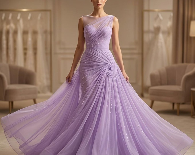 Orchid Power Mesh Fabric Stretch Nylon Spandex Sheer Mesh Fabric 60 Inch Wide Soft Tulle Fabric by the Yard for Dress Lingerie