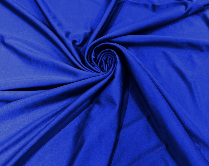 Royal Blue Shiny Milliskin Nylon Spandex Fabric 4 Way Stretch 58" Wide Sold by The Yard