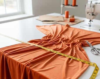 Orange Stretch Velvet Fabric 58" Wide| Apparel Costumes, Sold By The Yard